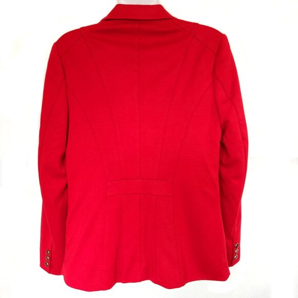 Like New Reitmans Red Blazer Button Closure Size Medium - Picture 3 of 7